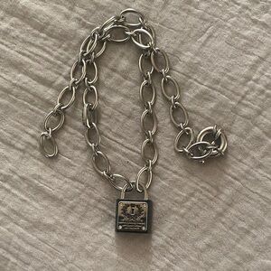 Brighton Silver Chain Necklace with Crown Pendant